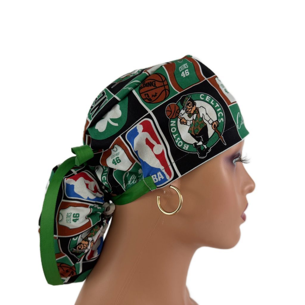 Ponytail Medical Scrub Cap - Boston Celtics - Image 4