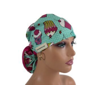 Ponytail Medical Scrub Cap – Cupcakes & Sweets