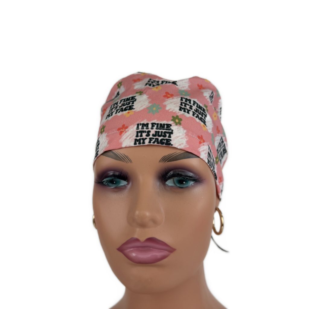 Ponytail Medical Scrub Cap – It's just my face - Image 2