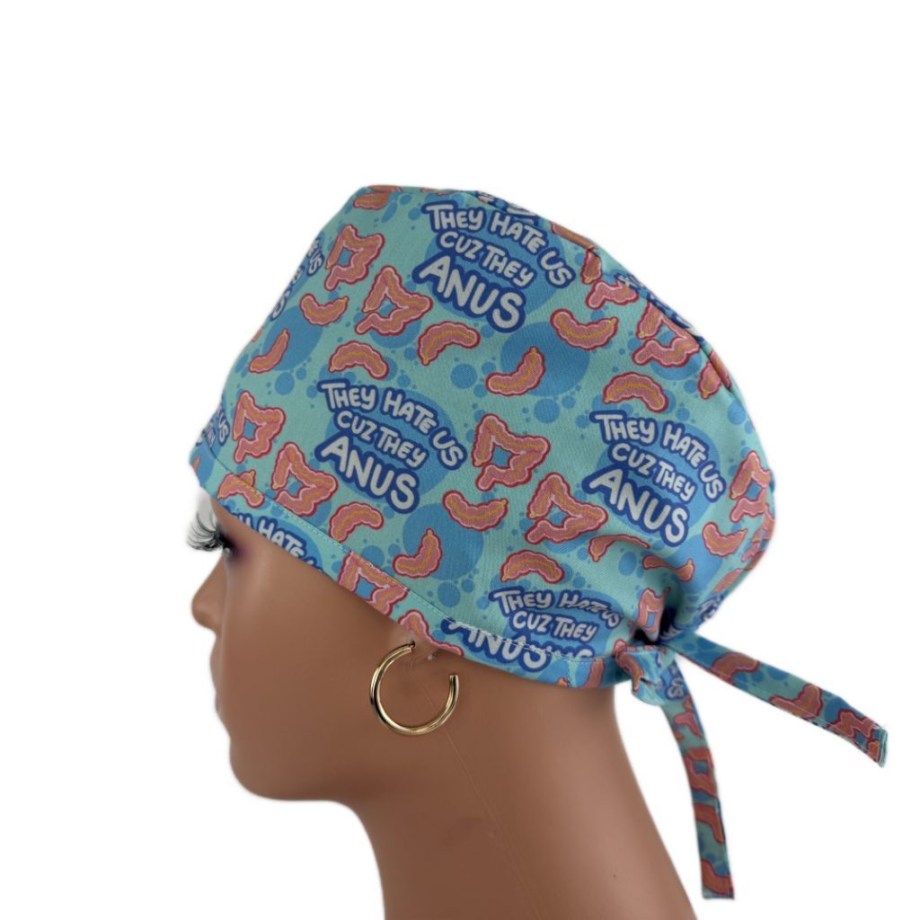 Unisex Medical Scrub Cap – They Hate Us Cuz They Anus - Image 3