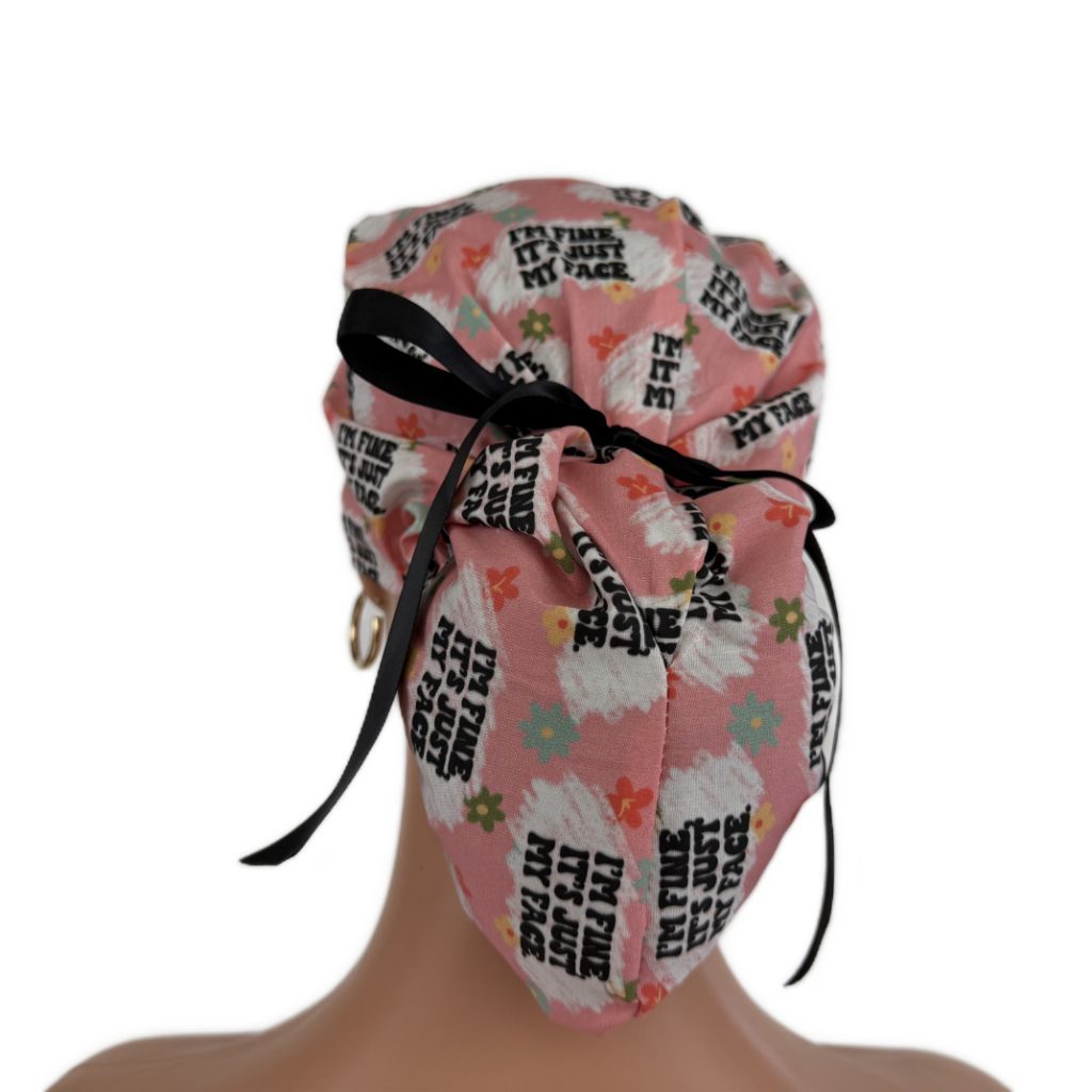 Ponytail Medical Scrub Cap – It's just my face - Image 5