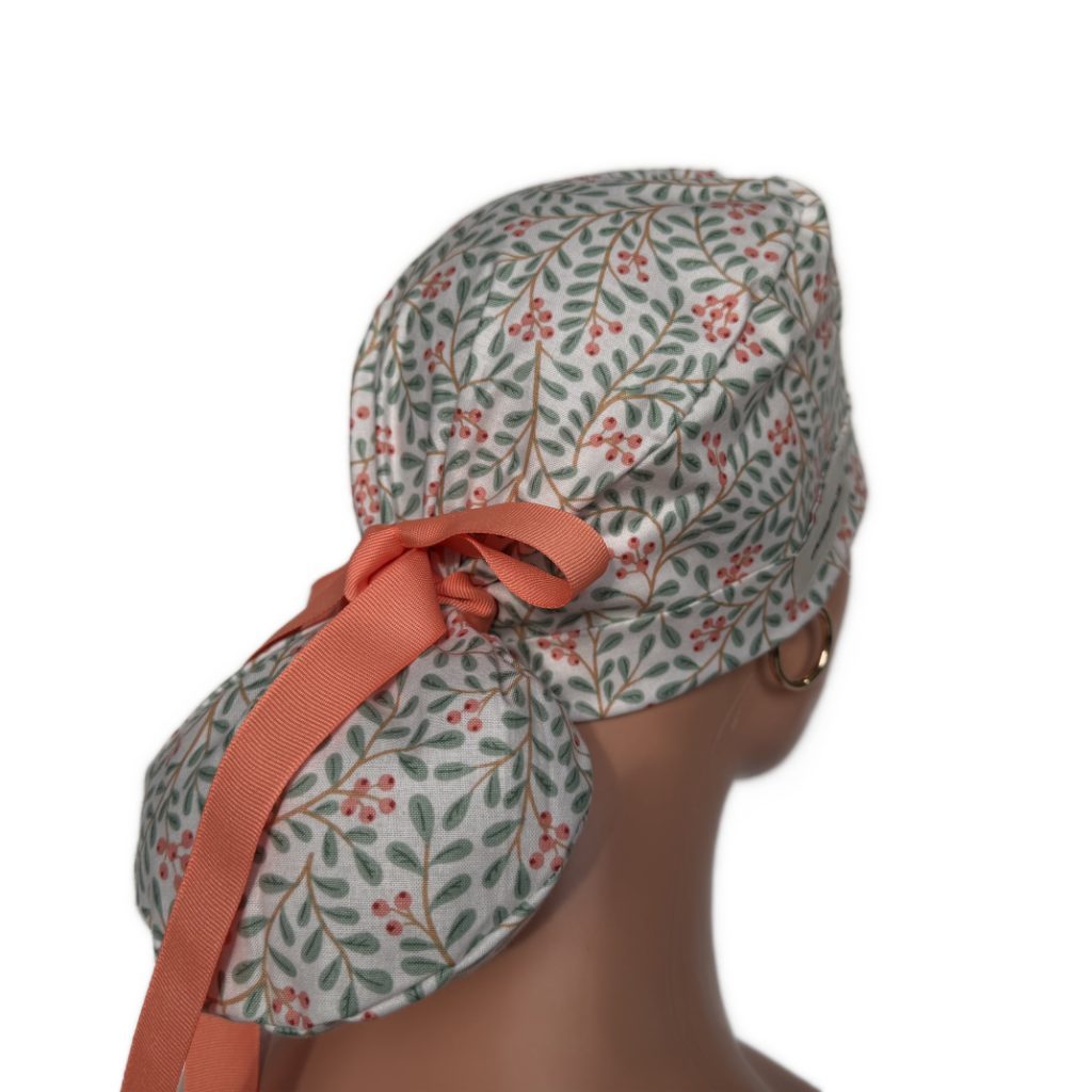 Turn Up Ponytail Medical Scrub Cap - Christmas Tweets - Image 6