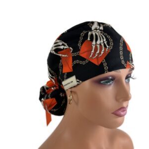 Ponytail Medical Scrub Cap – Hands/Mail/Chains