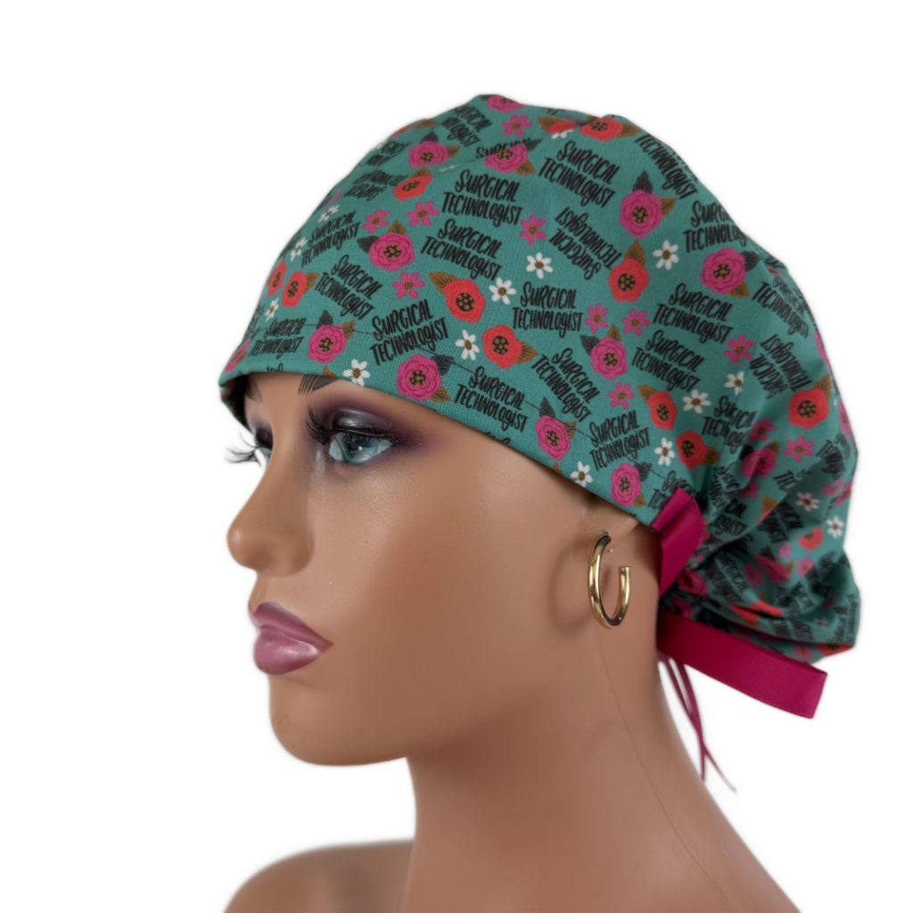 Ponytail Medical Scrub Cap – Sateen Lined - Surgical Technologist - Image 4