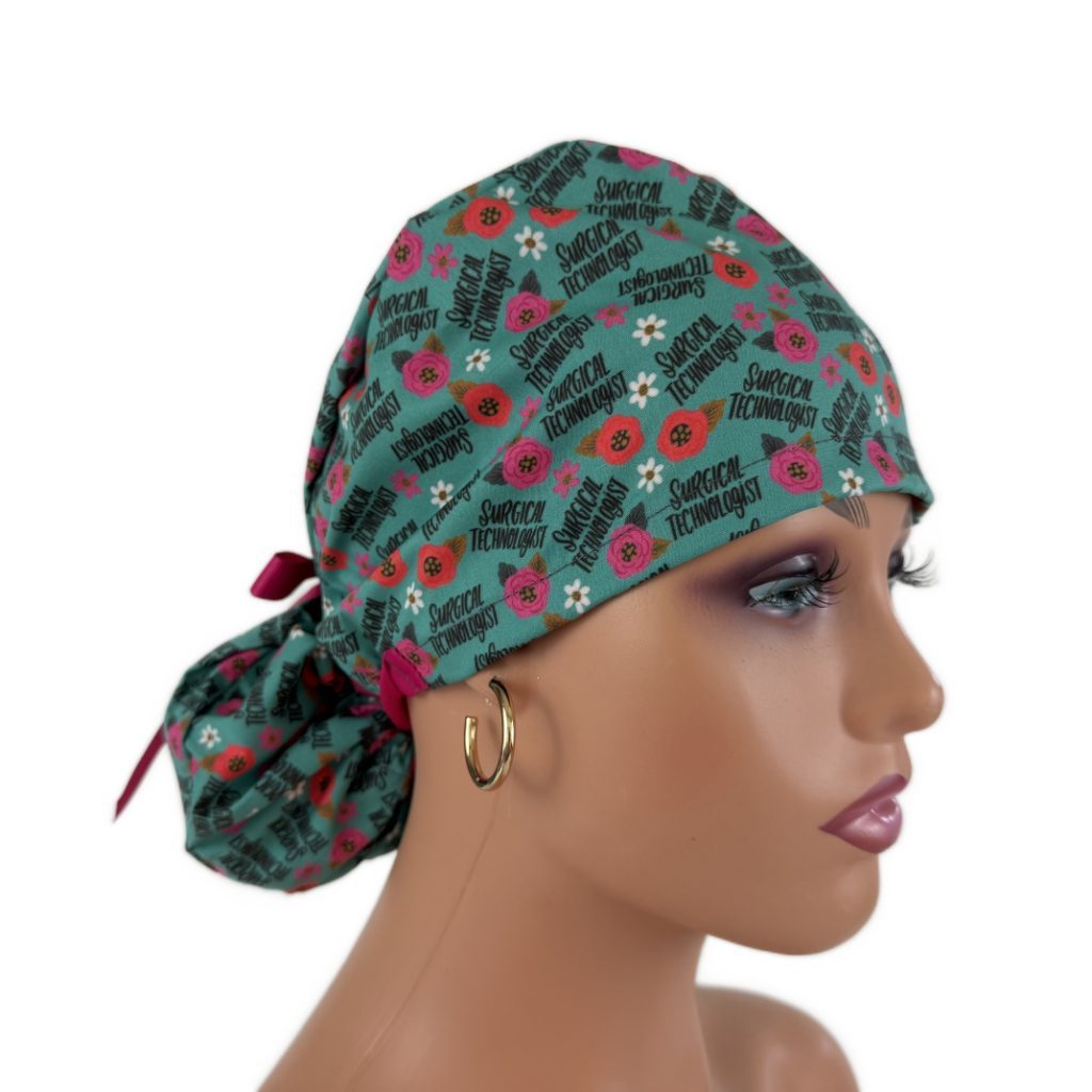 Ponytail Medical Scrub Cap – Sateen Lined - Surgical Technologist - Image 11