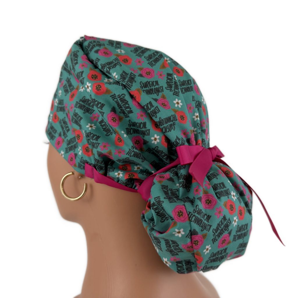 Ponytail Medical Scrub Cap – Sateen Lined - Surgical Technologist - Image 15
