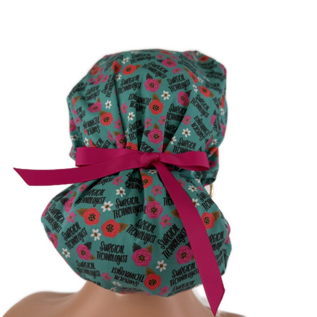 Ponytail Medical Scrub Cap – Sateen Lined - Surgical Technologist - Image 14