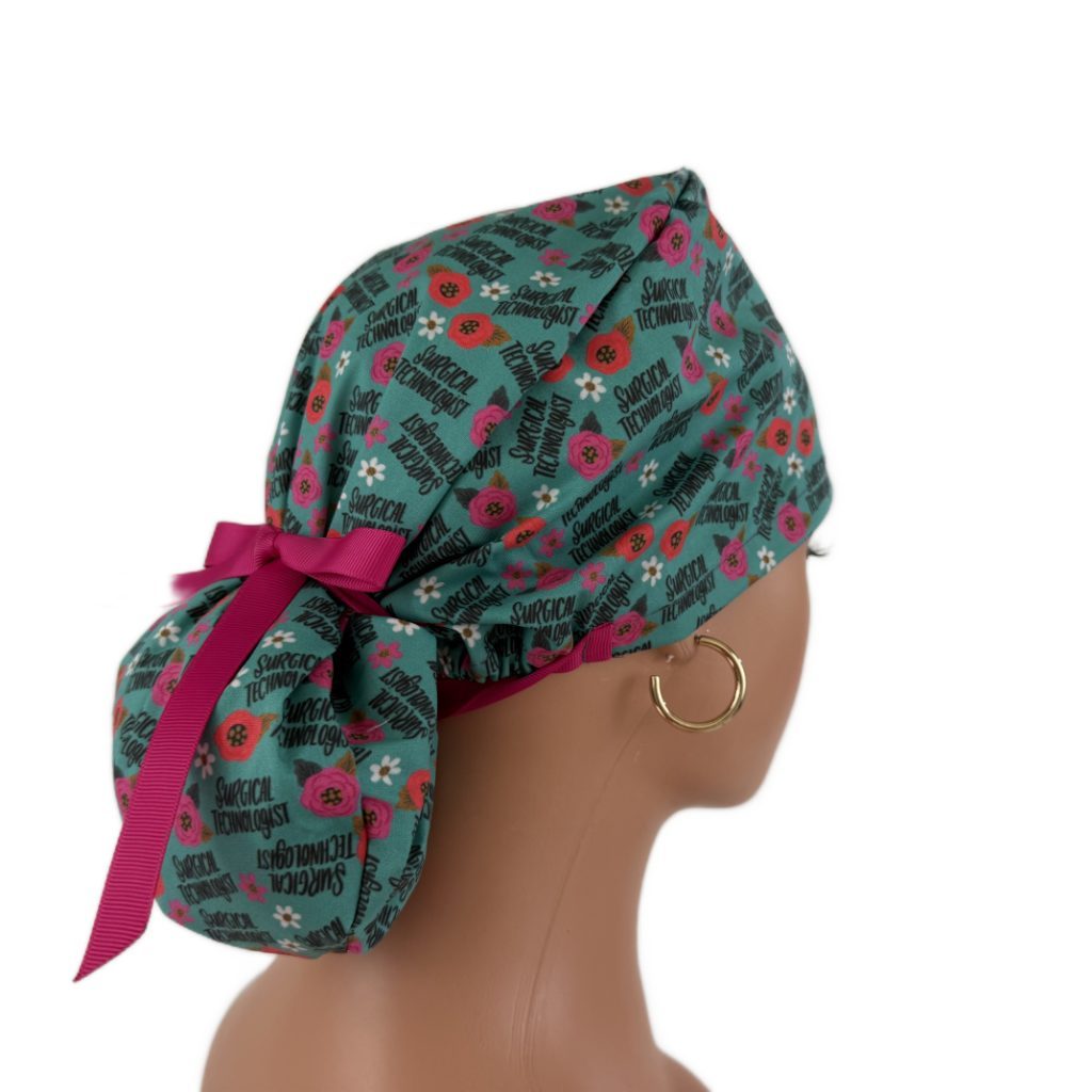 Ponytail Medical Scrub Cap – Sateen Lined - Surgical Technologist - Image 13