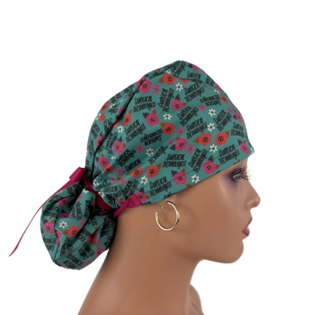 Ponytail Medical Scrub Cap – Sateen Lined - Surgical Technologist - Image 16