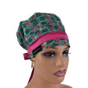 European Style Scrub Cap – (Sateen Ribbon) (No Ribbon) Surgical Technologist