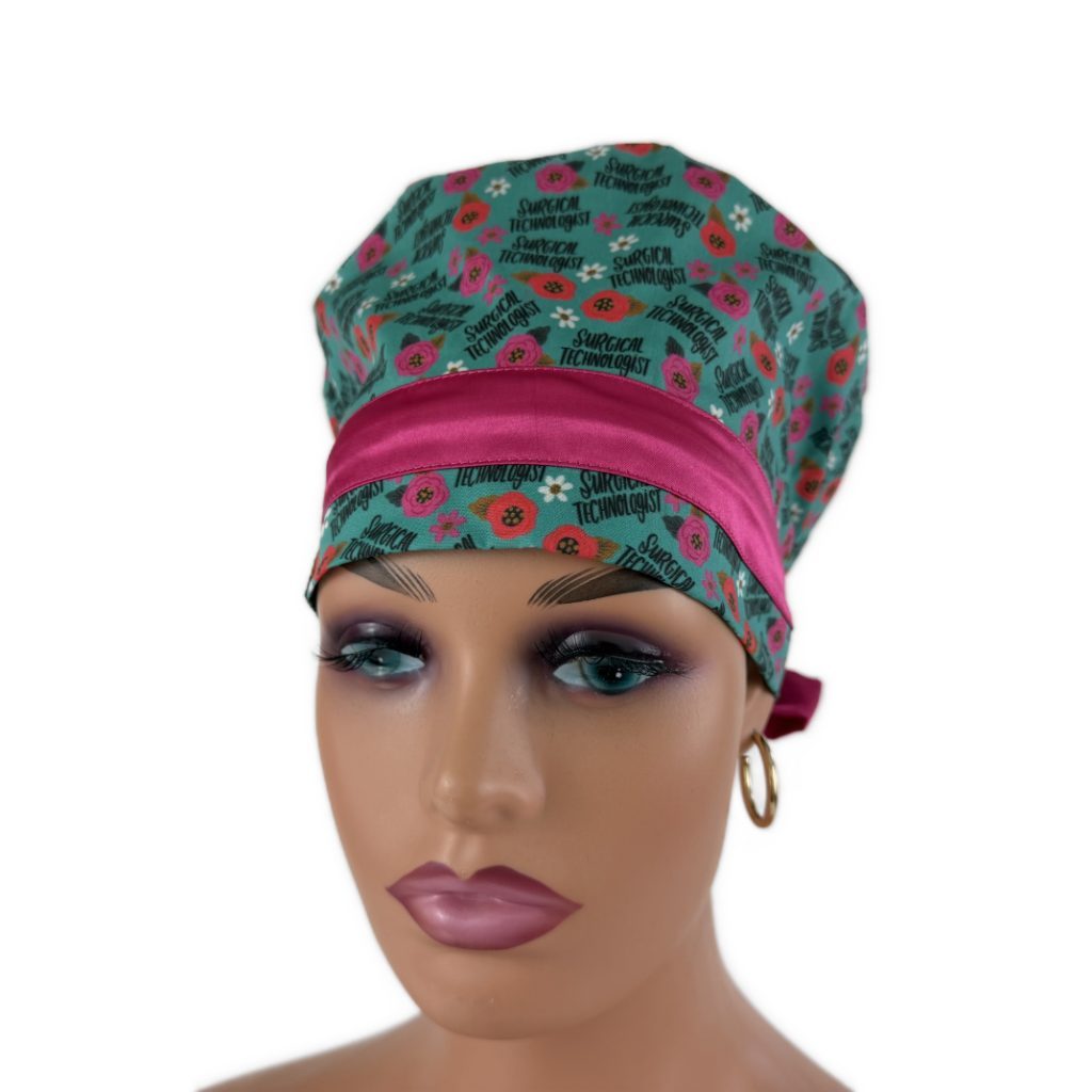 European Style Scrub Cap – (Sateen Ribbon) (No Ribbon) Surgical Technologist - Image 2