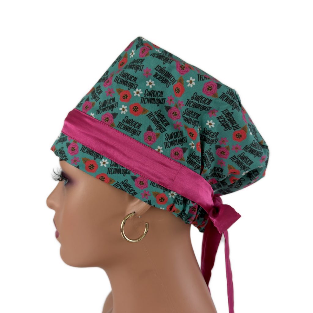 European Style Scrub Cap – (Sateen Ribbon) (No Ribbon) Surgical Technologist - Image 4