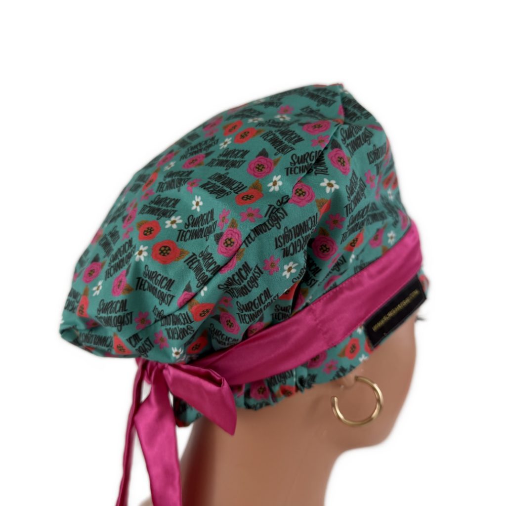 European Style Scrub Cap – (Sateen Ribbon) (No Ribbon) Surgical Technologist - Image 8