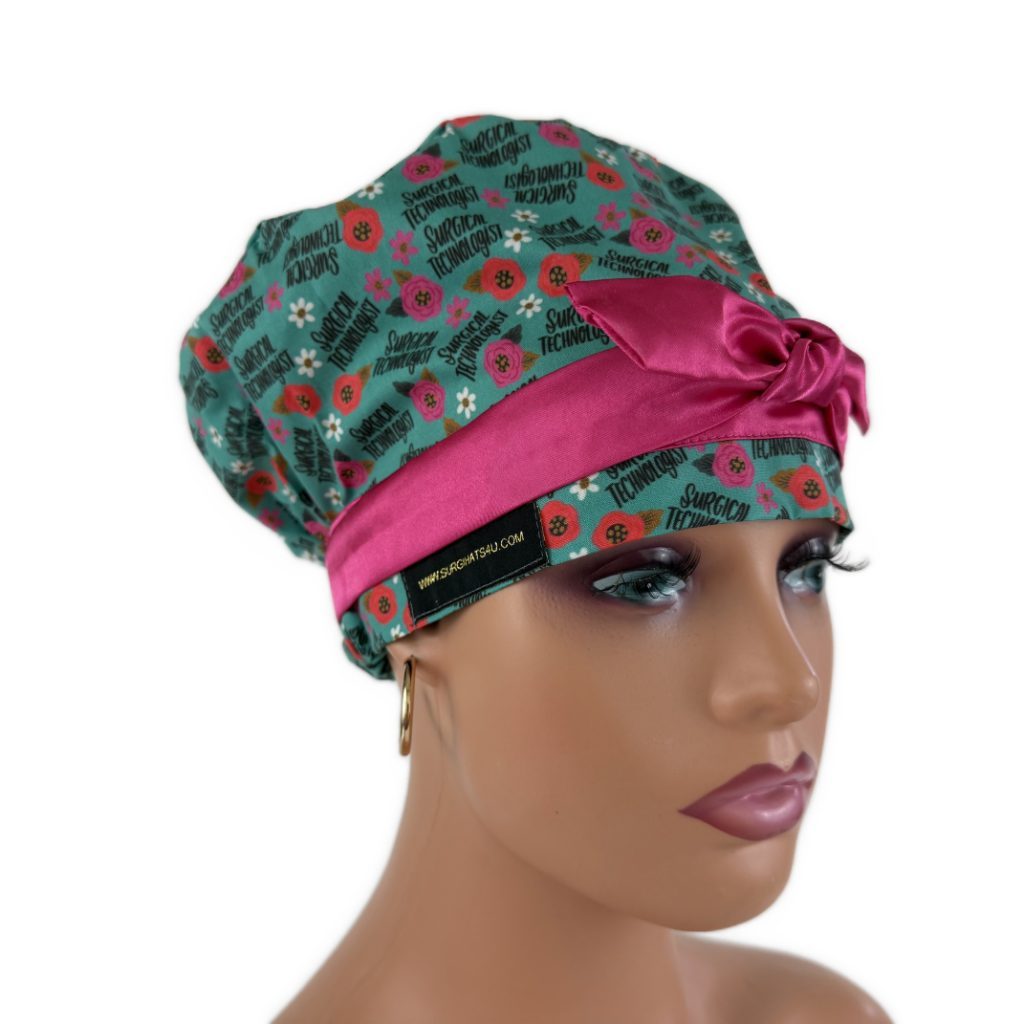 European Style Scrub Cap – (Sateen Ribbon) (No Ribbon) Surgical Technologist - Image 5