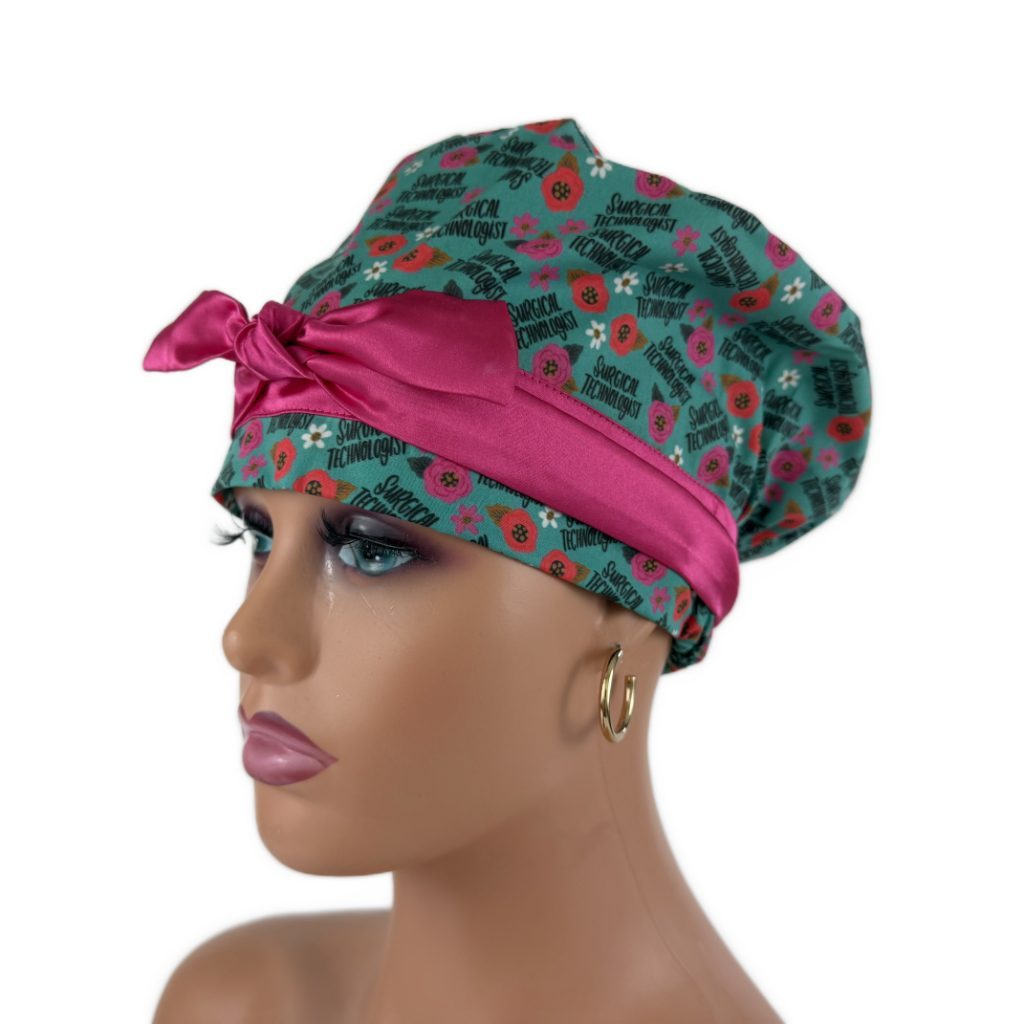 European Style Scrub Cap – (Sateen Ribbon) (No Ribbon) Surgical Technologist - Image 7
