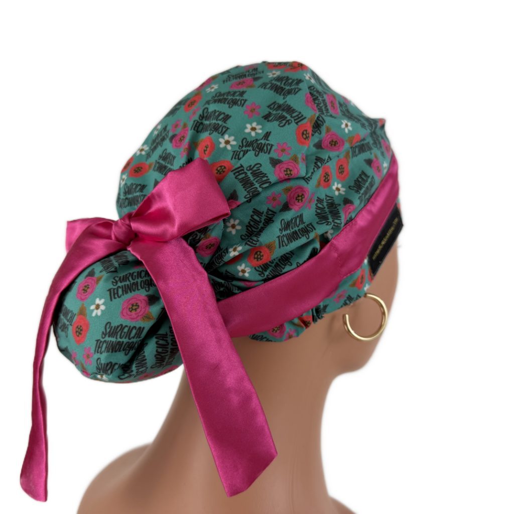 European Style Scrub Cap – (Sateen Ribbon) (No Ribbon) Surgical Technologist - Image 11