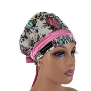 European Style Scrub Cap – (Sateen Ribbon) (No Ribbon) My Organs Garden
