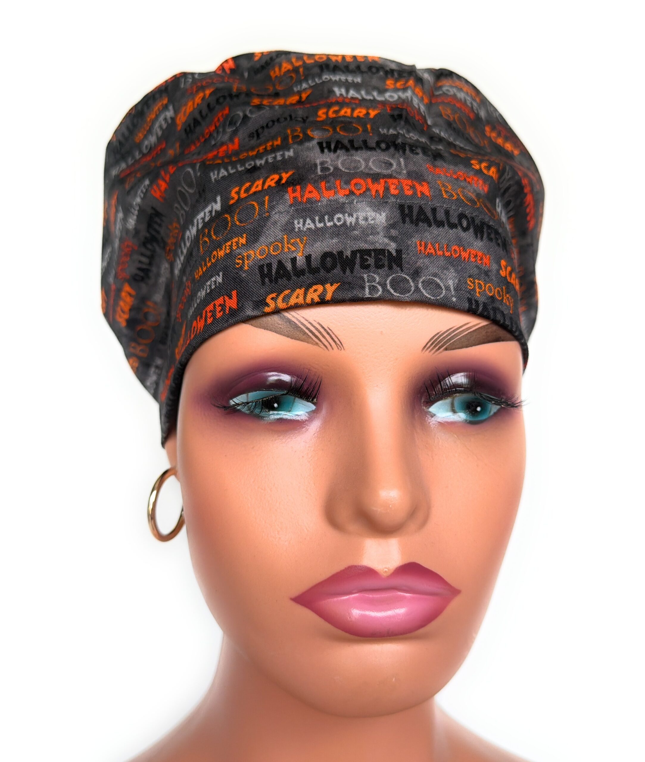 European Style Scrub Cap – (Grosgrain Ribbon) (No Ribbon) Halloween Scary - Image 8